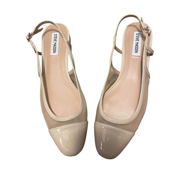Steve Madden Vahalla Slingback Cap Toe Pumps Pale Pink Size 10 NEW - Picture 1 of 7